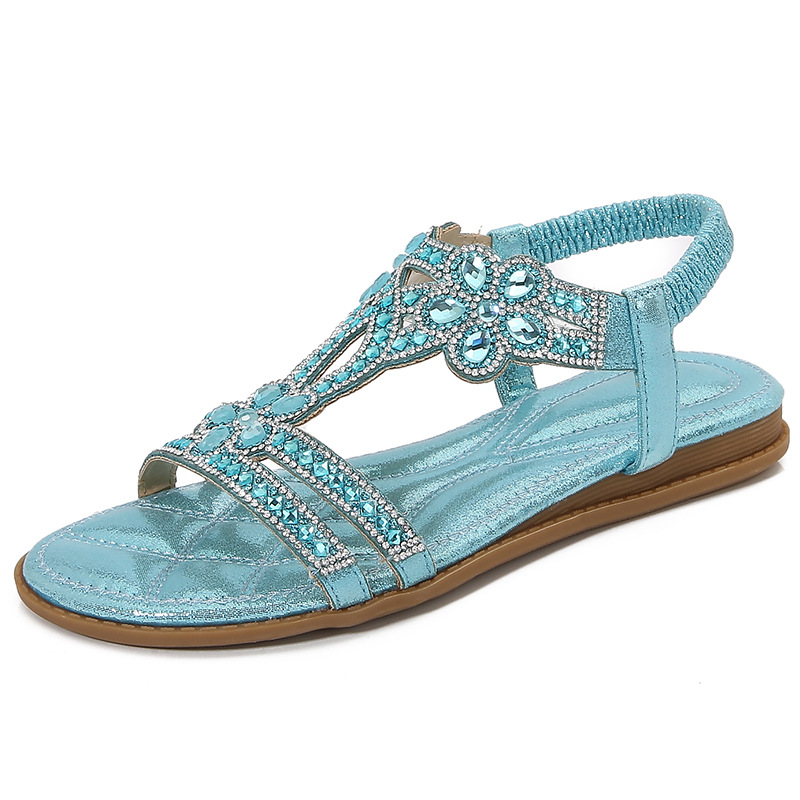 Sew On Rhinestone - Big Size Openwork Sandals Bohemian Style