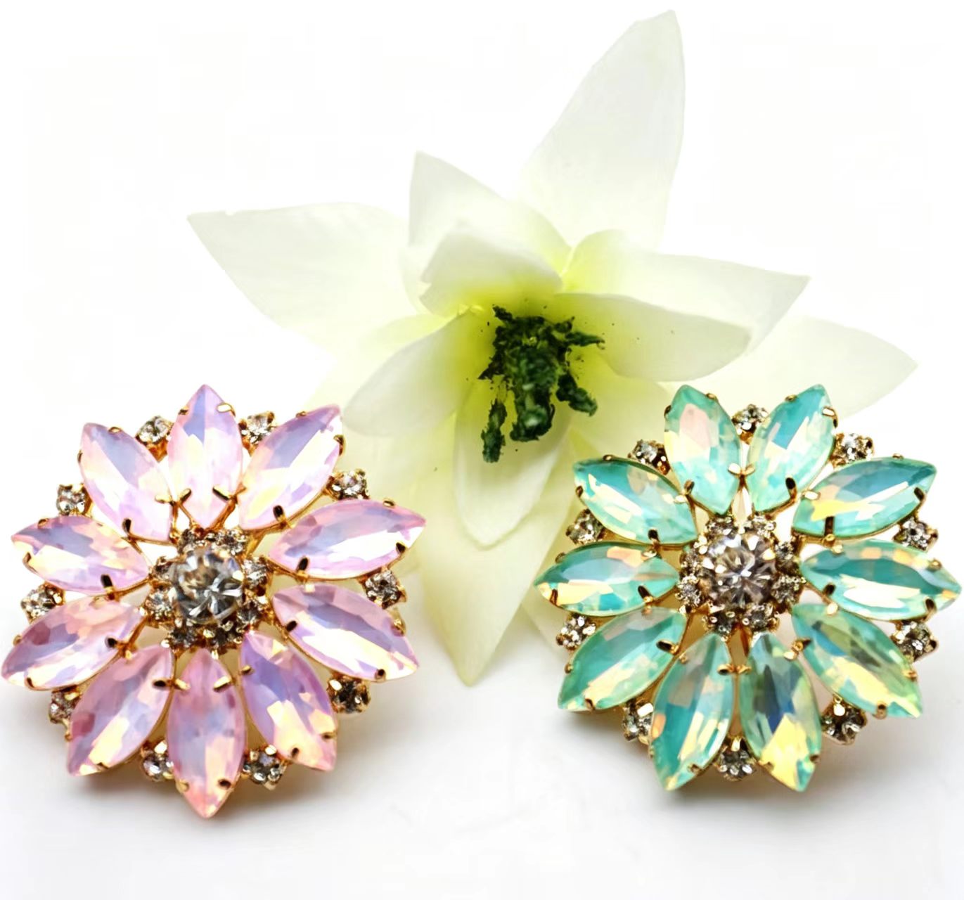 Mixed Color Flower Marquise Re - Sew On Rhinestone recension och pris
