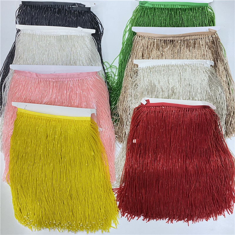 2metros/lot 30cm Wide High Qua - Beaded Trim Fringe recension och pris