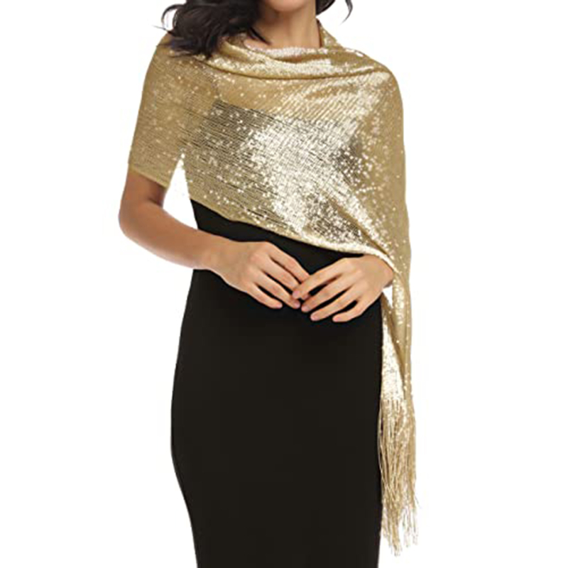 Women Shiny Gold Silver Sunscr - Tassel Fringe Trim recension och pris