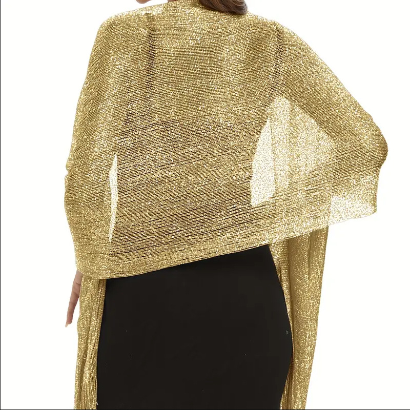 Women Shiny Gold Silver Sunscr - Tassel Fringe Trim recension och pris