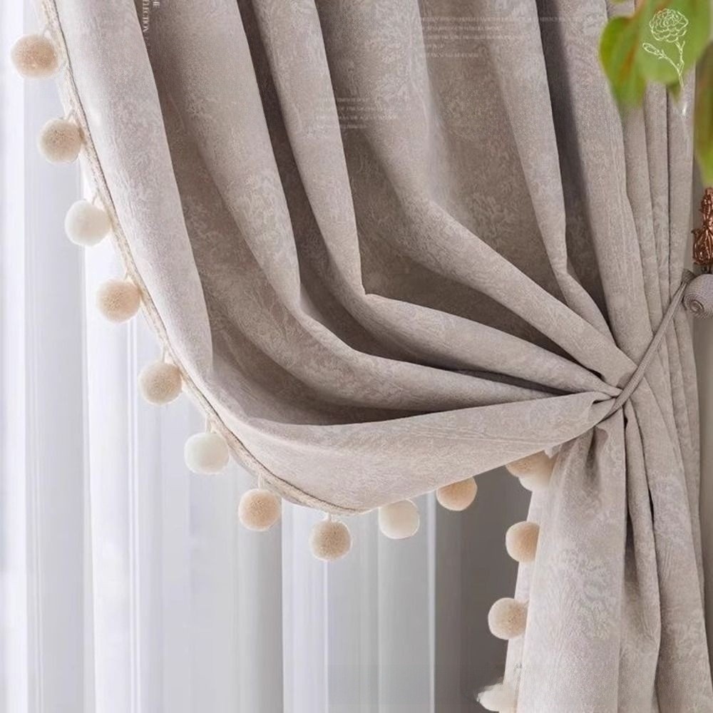 25M 3cm Ball Pom Pom Curtain T - Tassel Fringe Trim recension och pris