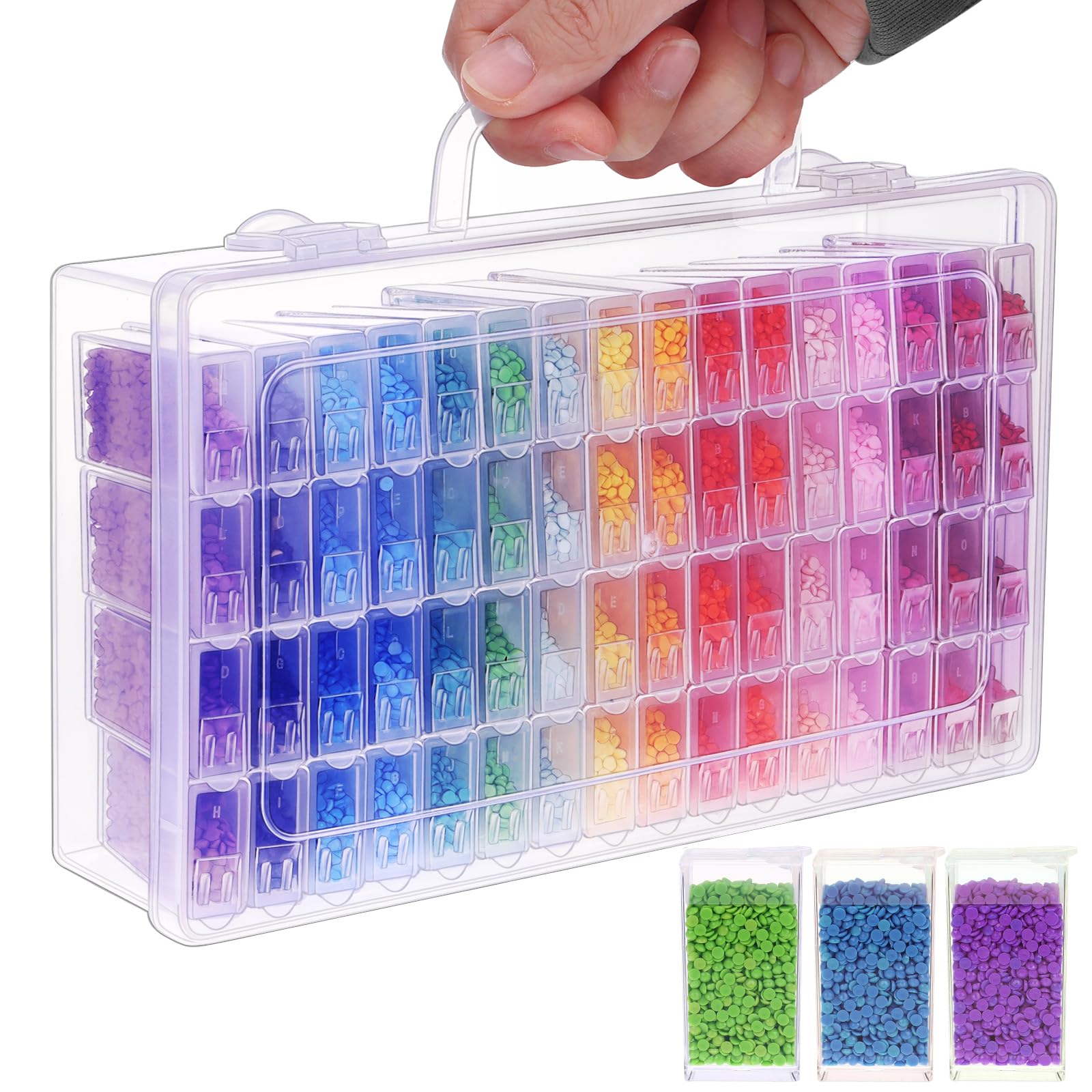1/2/3/4Pack 64gird Diamond Pai - Craft Embellishment Storage recension och pris