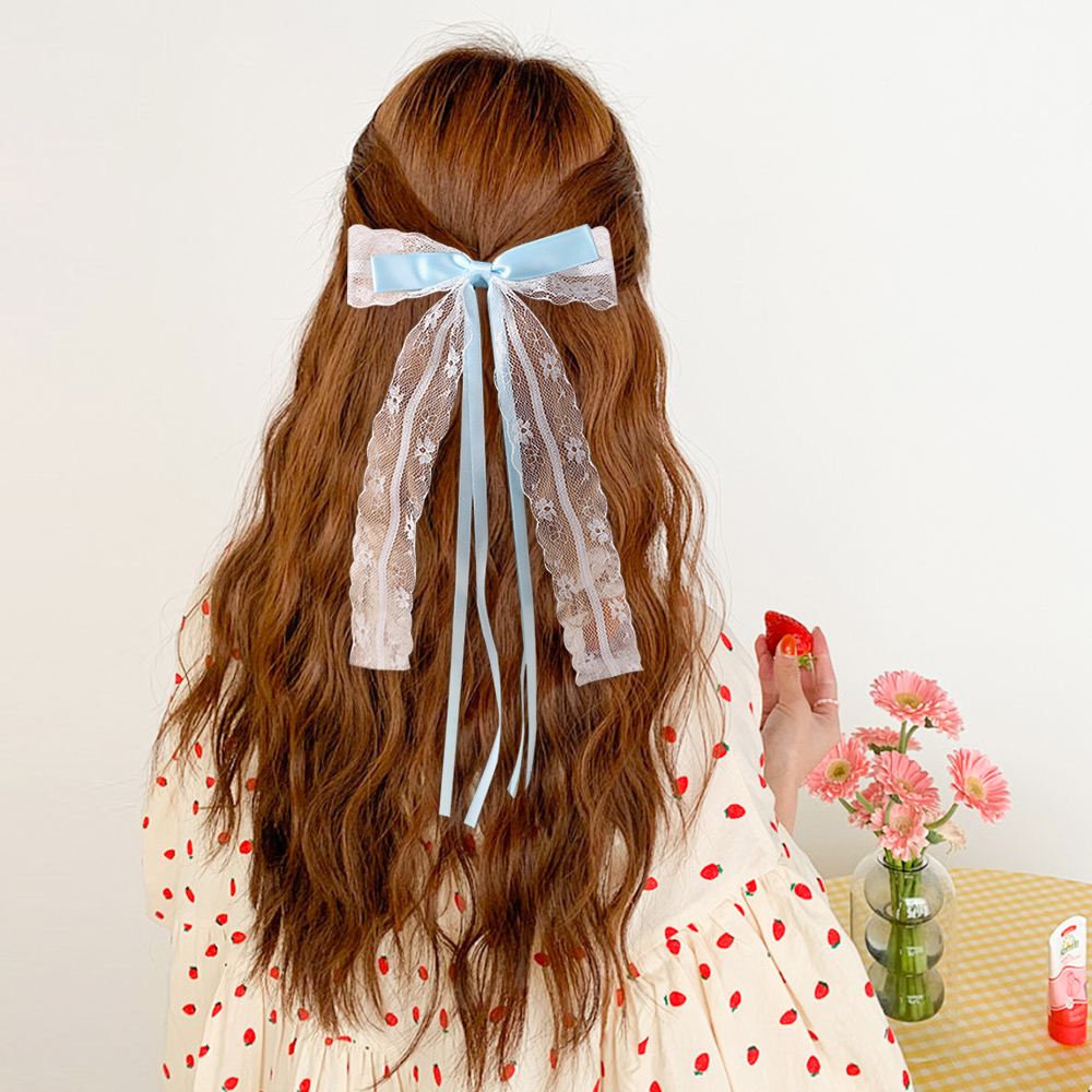 Korean Style Pink Blue Lace Bo - Tassel Fringe Trim recension och pris