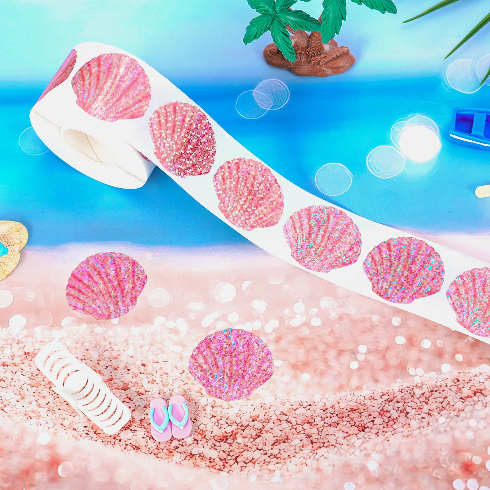 500 Pcs Summer Seashell Sticke - Glitter Vinyl Roll recension och pris