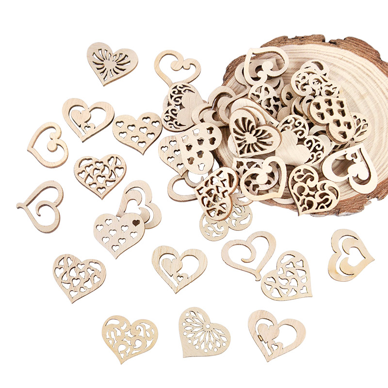50/100pcs Hollowed Heart Patte - Craft Embellishment recension och pris