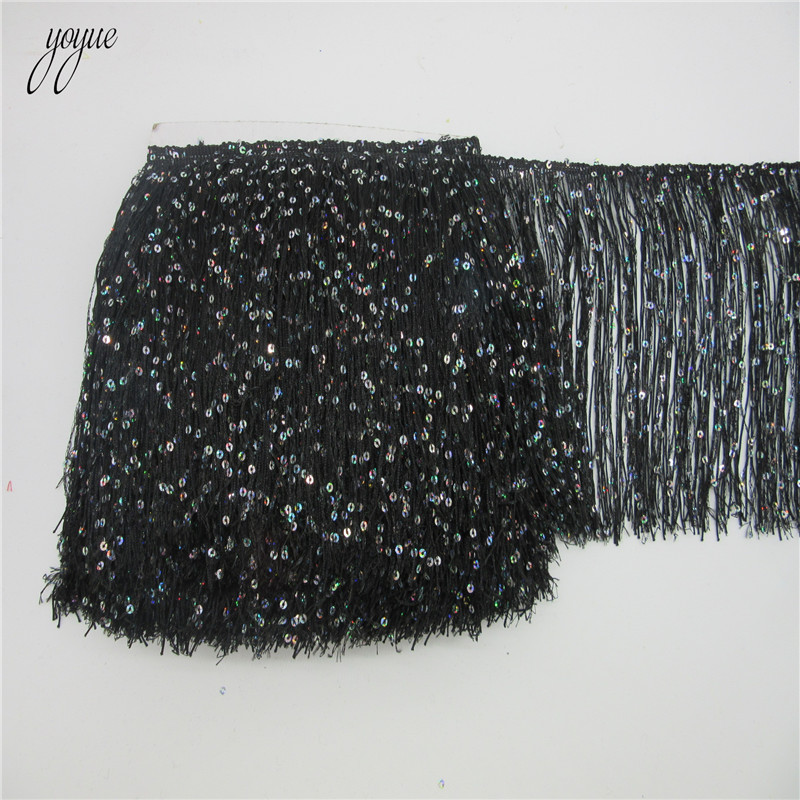 YOYUE 1Yard 20CM Long Polyeste - Beaded Trim Fringe recension och pris