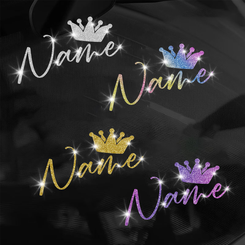 1PC Custom Glitter Crown and N - Glitter Vinyl Roll recension och pris