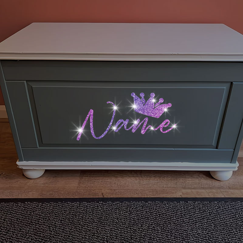 1PC Custom Glitter Crown and N - Glitter Vinyl Roll recension och pris