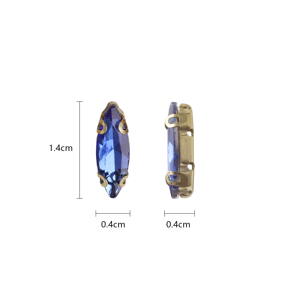 20Pcs 4x15mm Horse eye Crystal - Sew On Rhinestone recension och pris