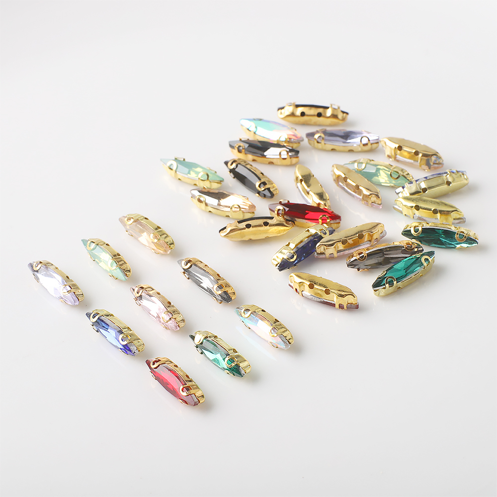 20Pcs 4x15mm Horse eye Crystal - Sew On Rhinestone recension och pris