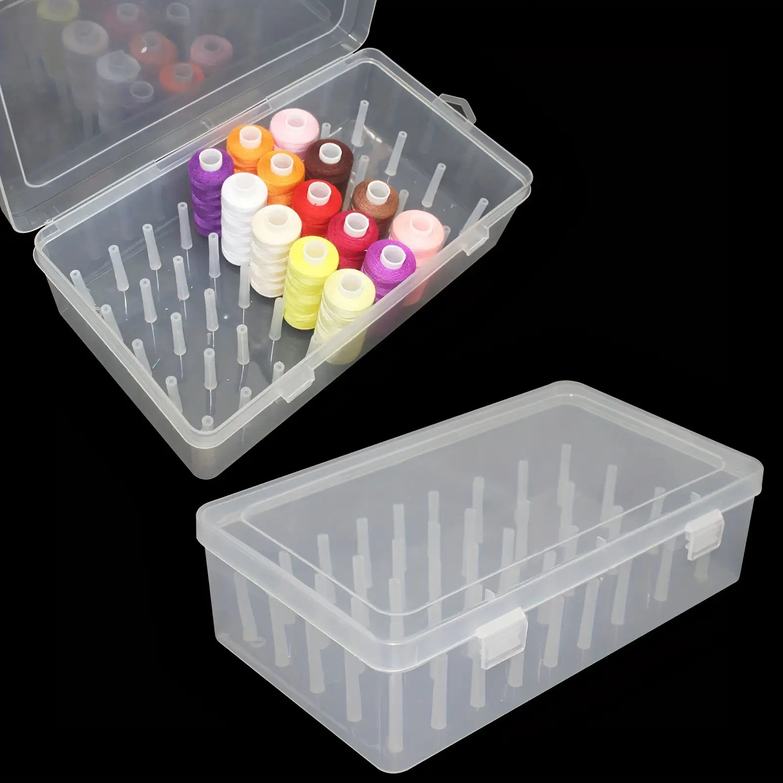 Clear Plastic Sewing Thread St - Craft Embellishment Storage recension och pris