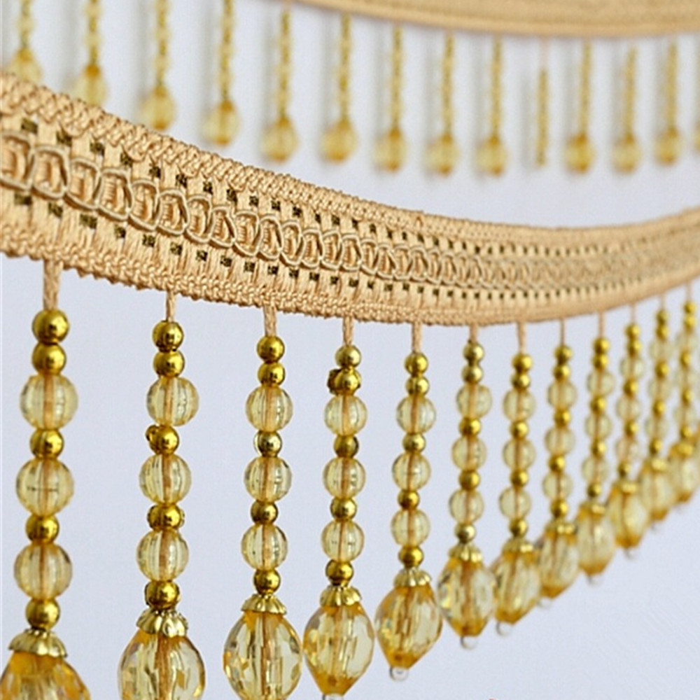 12yards Briaded Hanging Beads  - Beaded Trim Fringe recension och pris