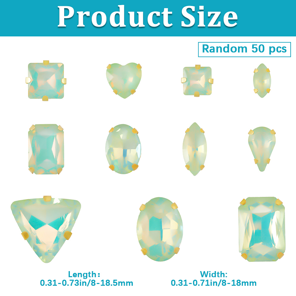 50Pcs Sew On Rhinestones Mixed - Sew On Rhinestone recension och pris