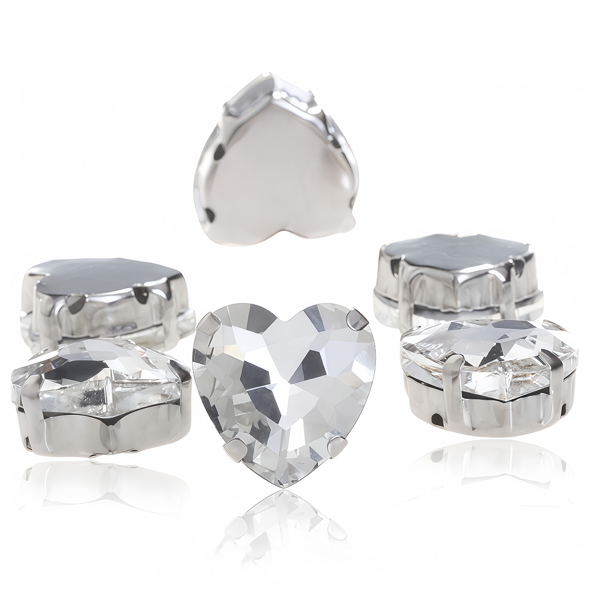 Heart Shape Glass Rhinestones  - Sew On Rhinestone recension och pris
