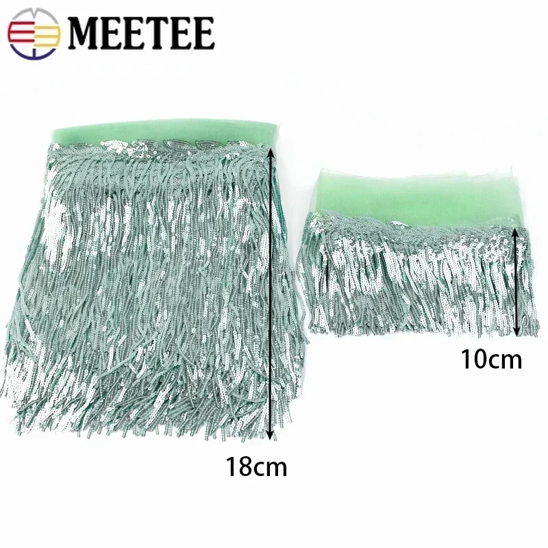 2/5/10Yards Sequin Embroidery  - Beaded Trim Fringe recension och pris