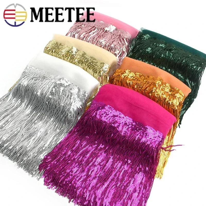 2/5/10Yards Sequin Embroidery  - Beaded Trim Fringe recension och pris