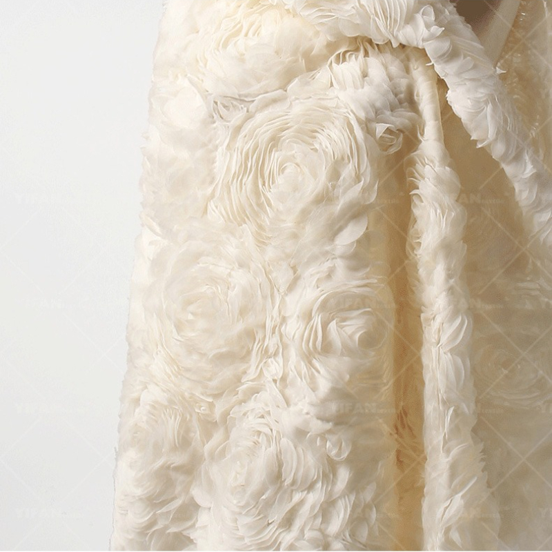 High End Texture 3D Plate Flow - Crystal Mesh Fabric recension och pris