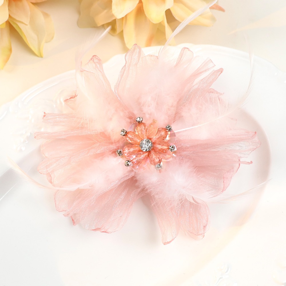 Handmade Mesh Feather Flower B - Crystal Mesh Fabric recension och pris