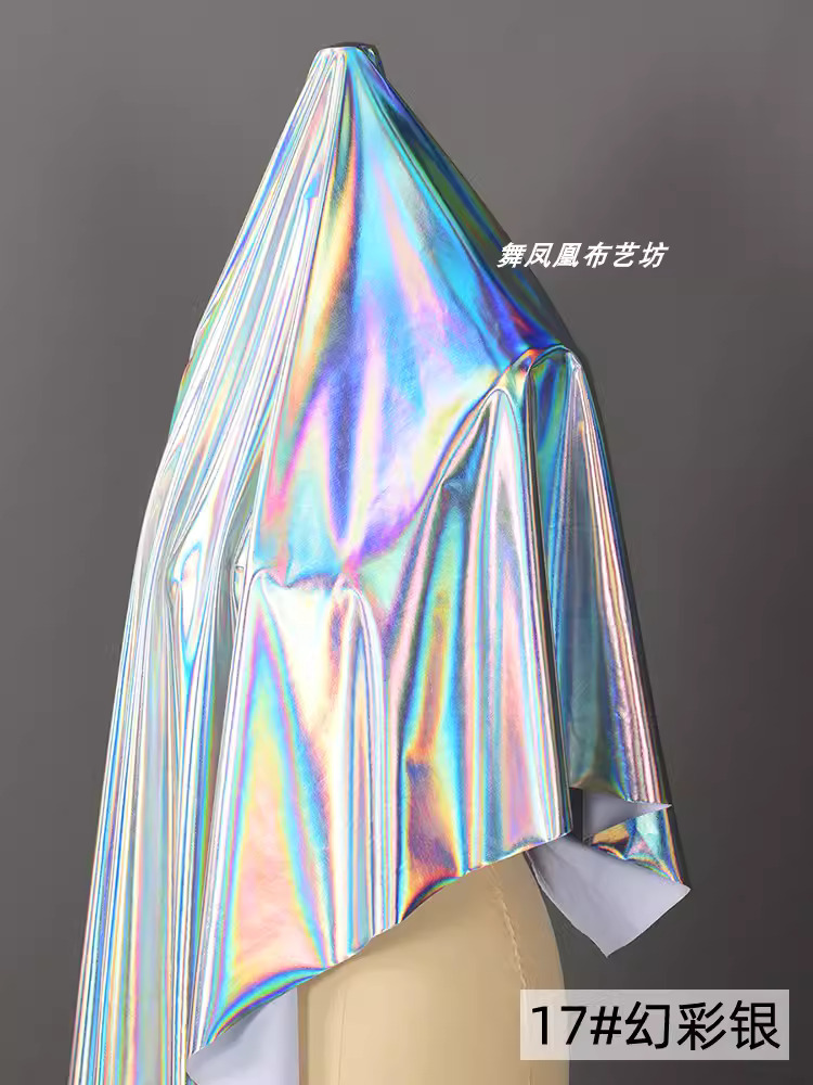 Iridescent Shiny Stretch Bronz - Crystal Mesh Fabric recension och pris