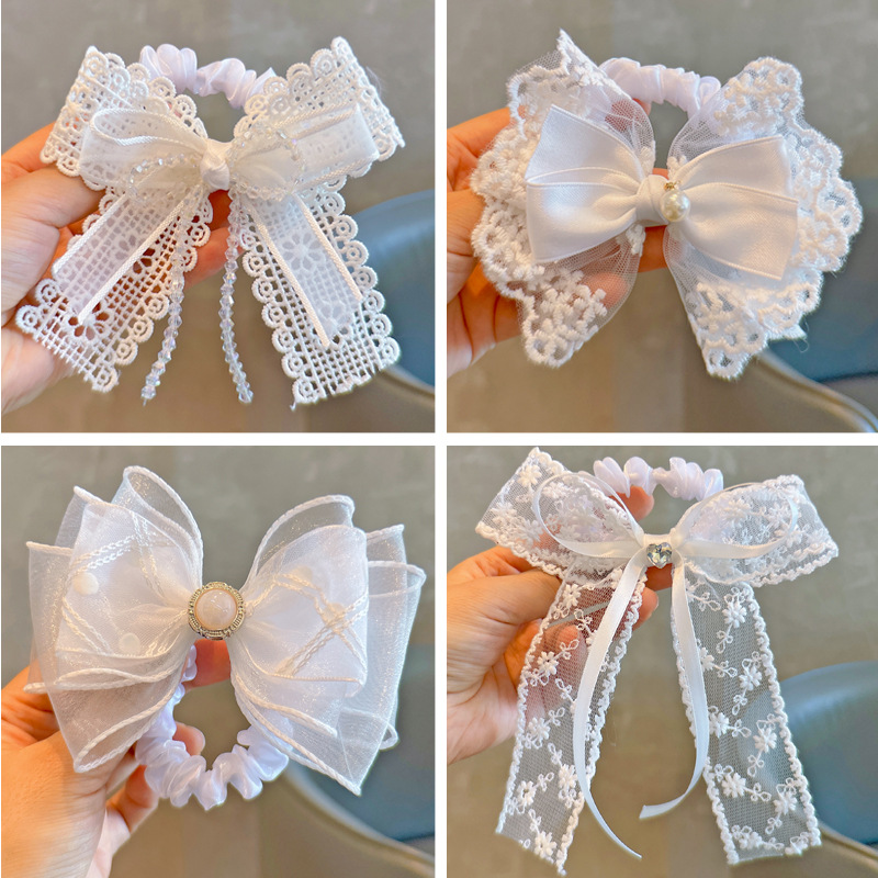 Elastic Hair Ties White Lace B - Tassel Fringe Trim recension och pris