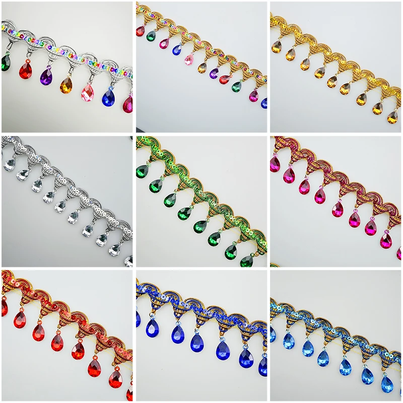 Rhinestone Fringe Tassel Lace  - Tassel Fringe Trim recension och pris