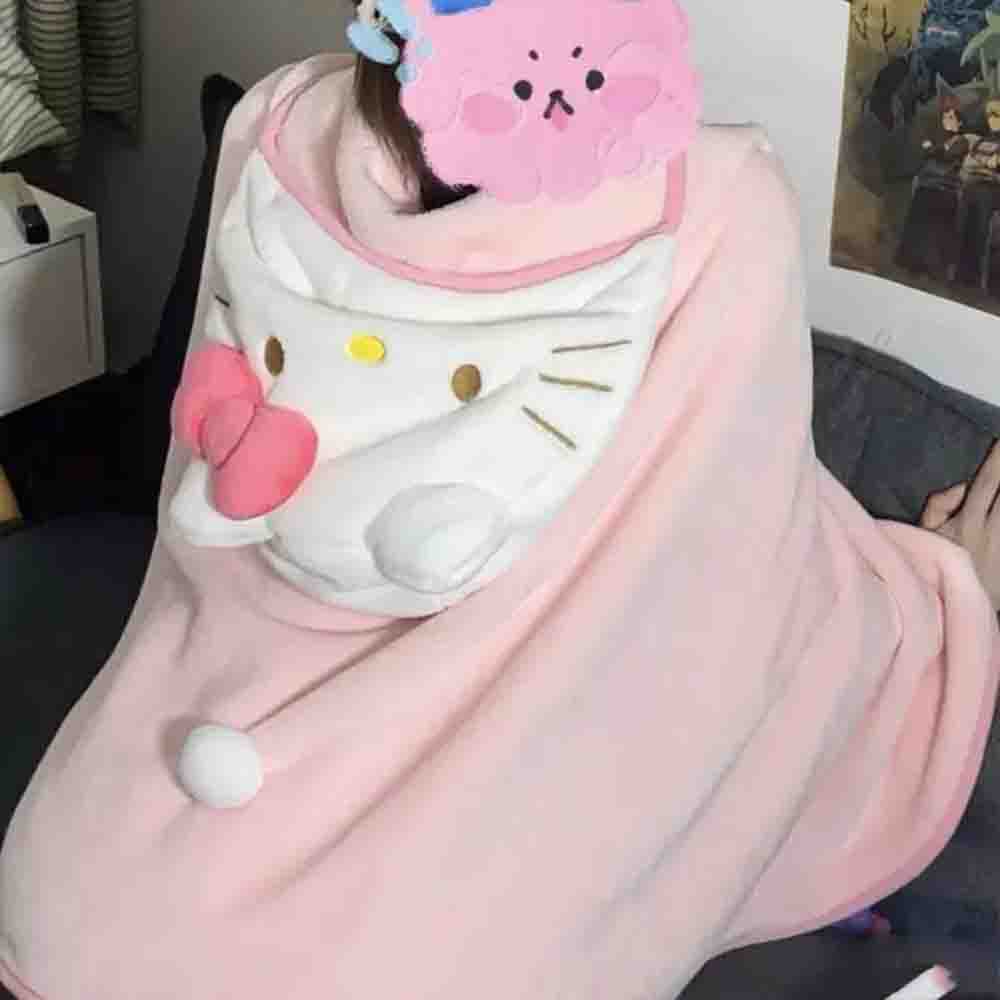 Cute Hellokitty Cloak Shawl Ai - Embellish Knit recension och pris